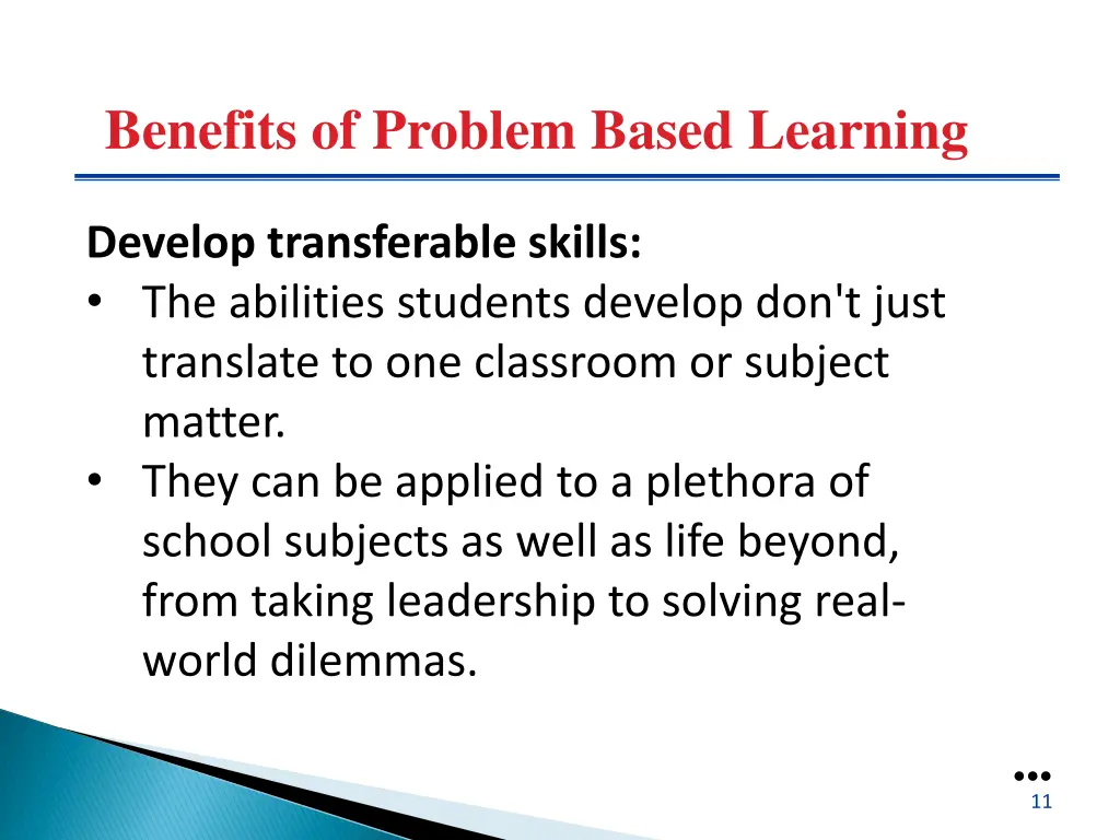 benefits of problem based learning 3