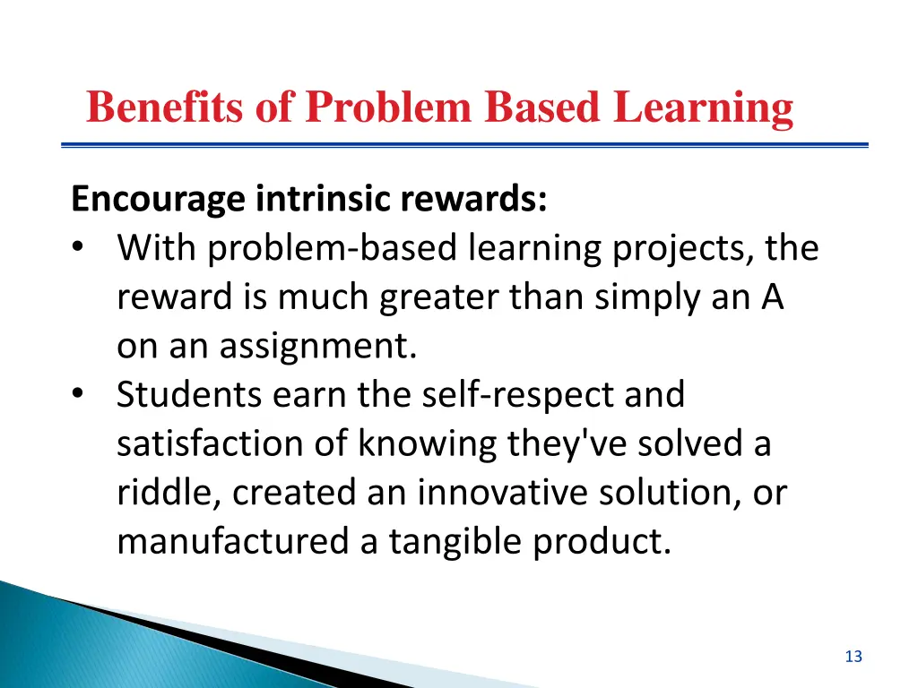 benefits of problem based learning 5
