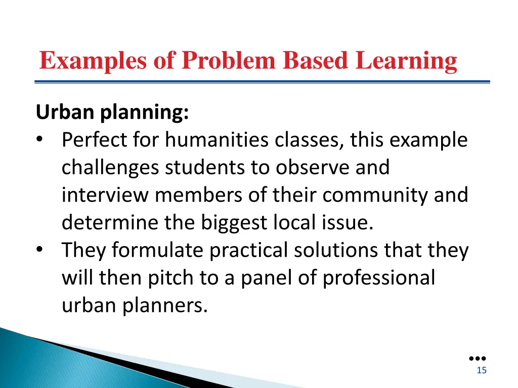 examples of problem based learning 1