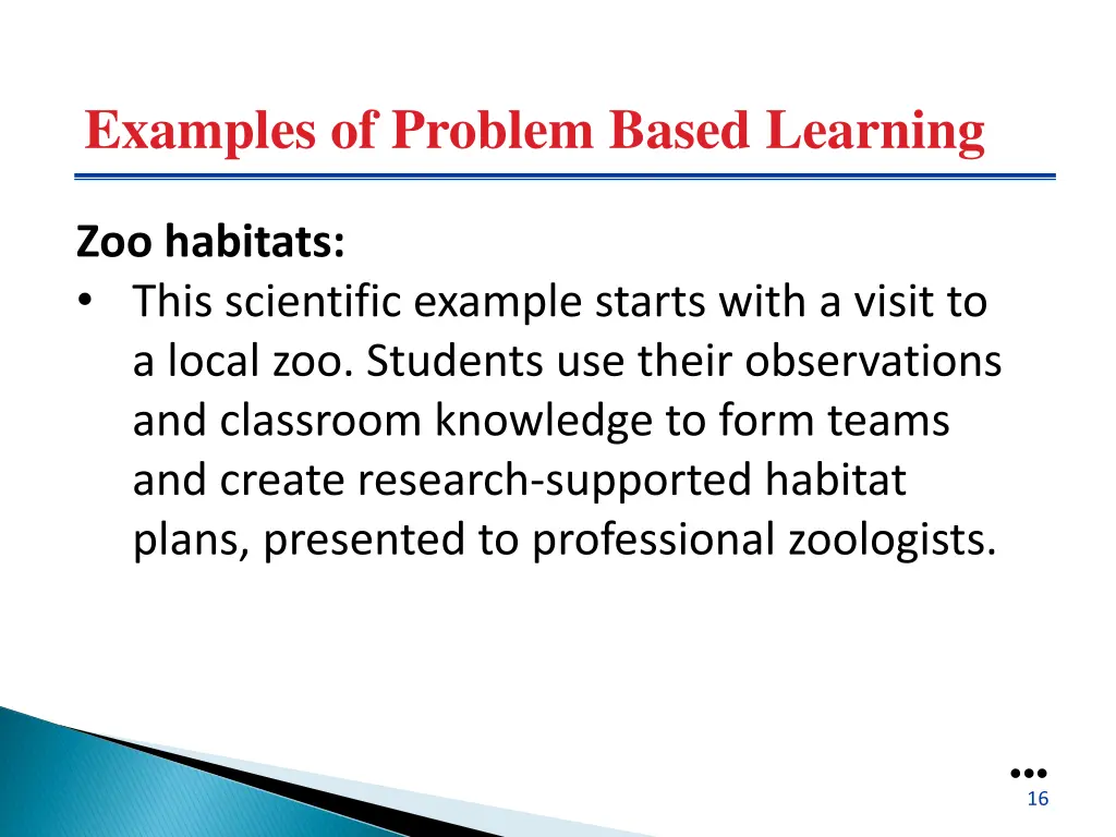 examples of problem based learning 2