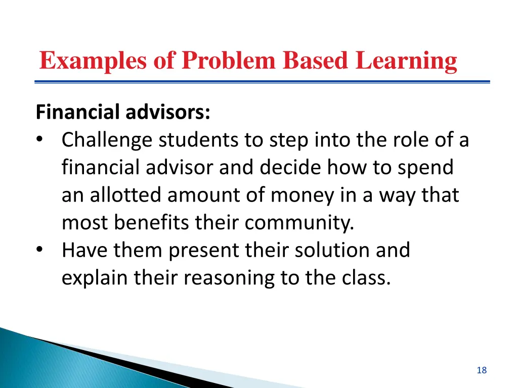 examples of problem based learning 4