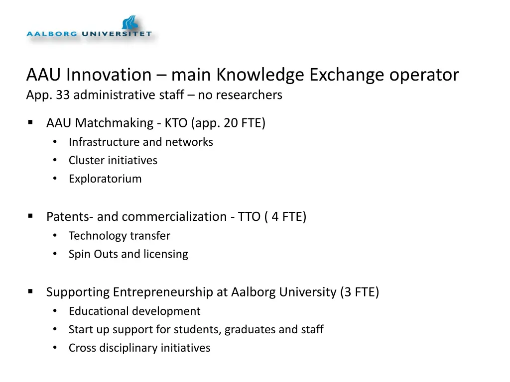aau innovation main knowledge exchange operator