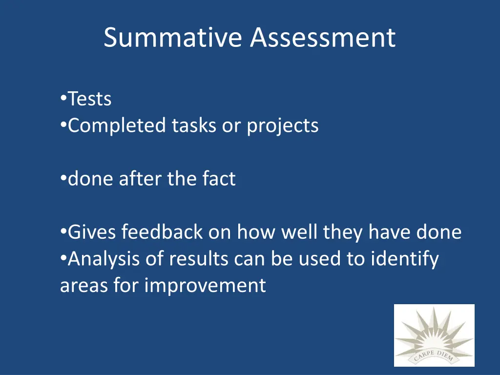 summative assessment