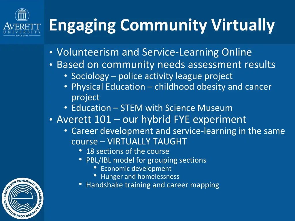 engaging community virtually
