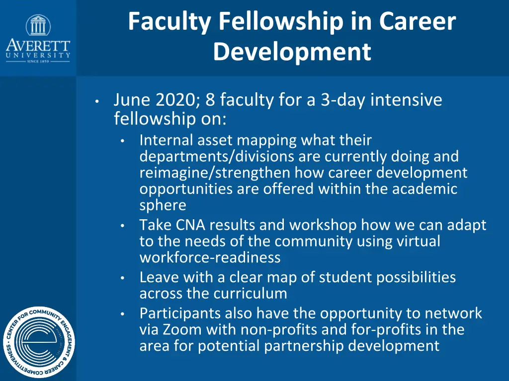faculty fellowship in career development 1