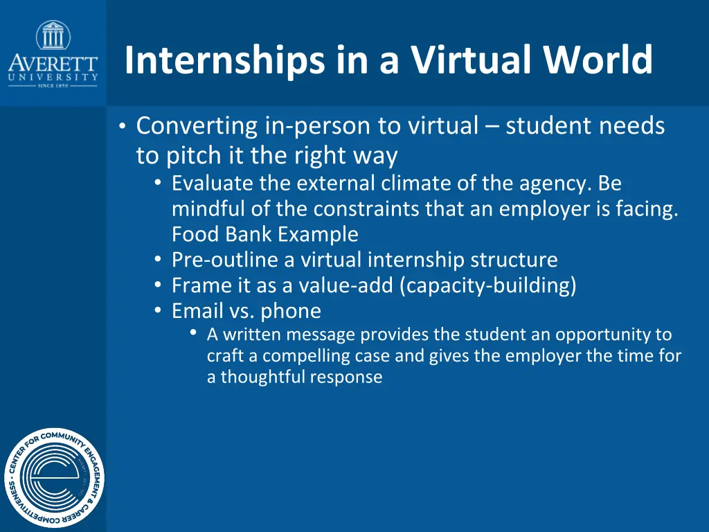 internships in a virtual world 2