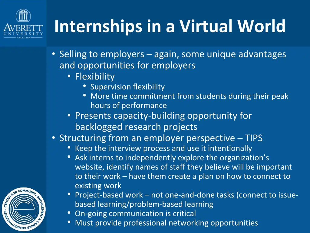 internships in a virtual world 3