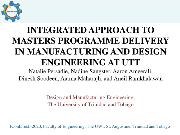 integrated approach to masters programme delivery