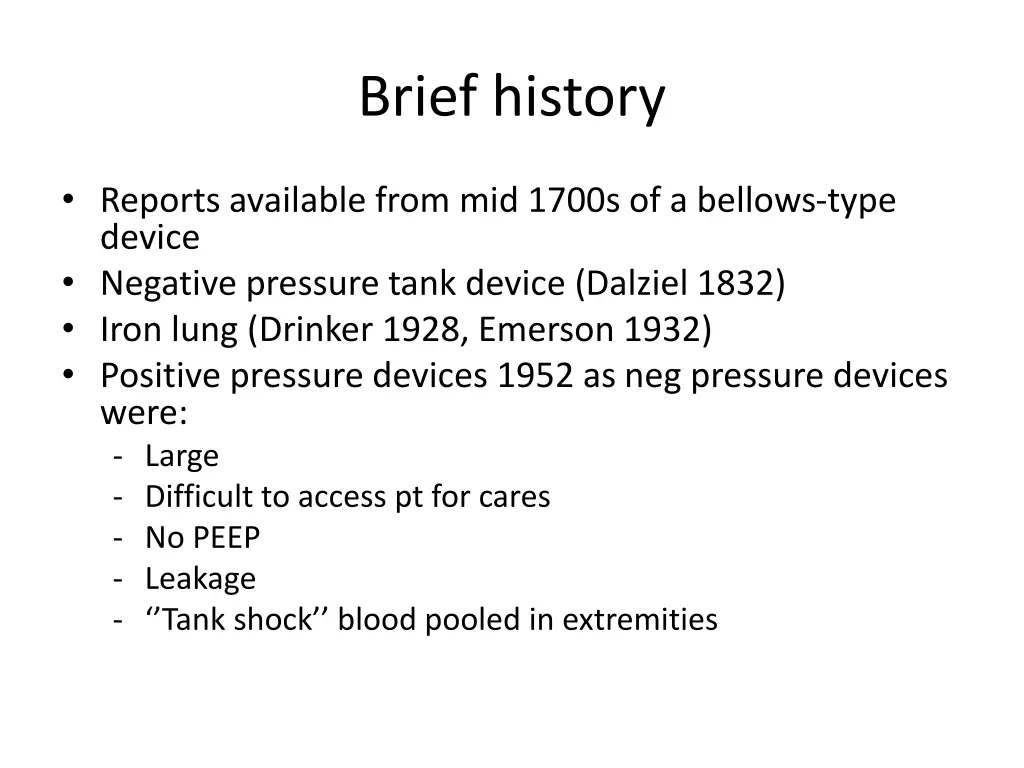 brief history