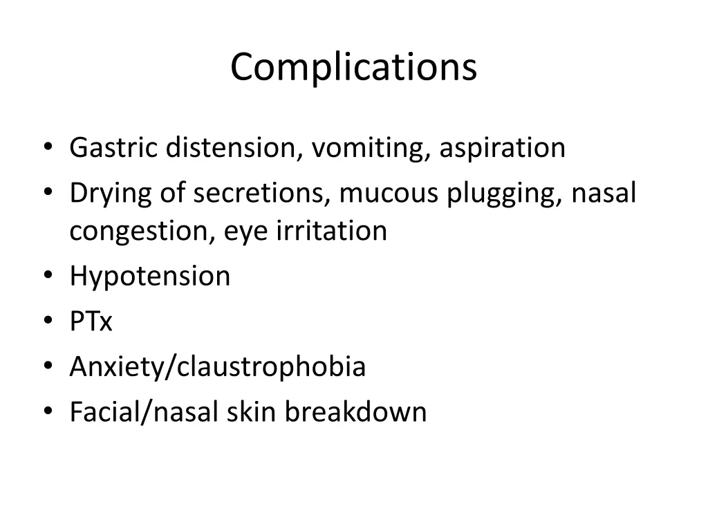 complications