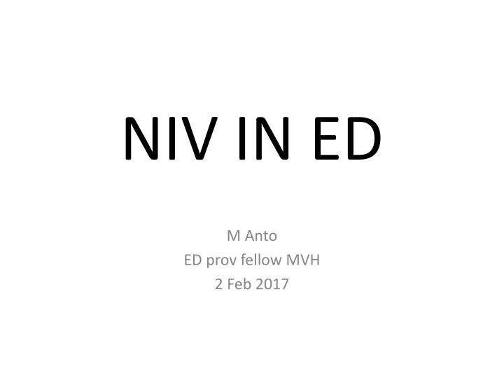 niv in ed