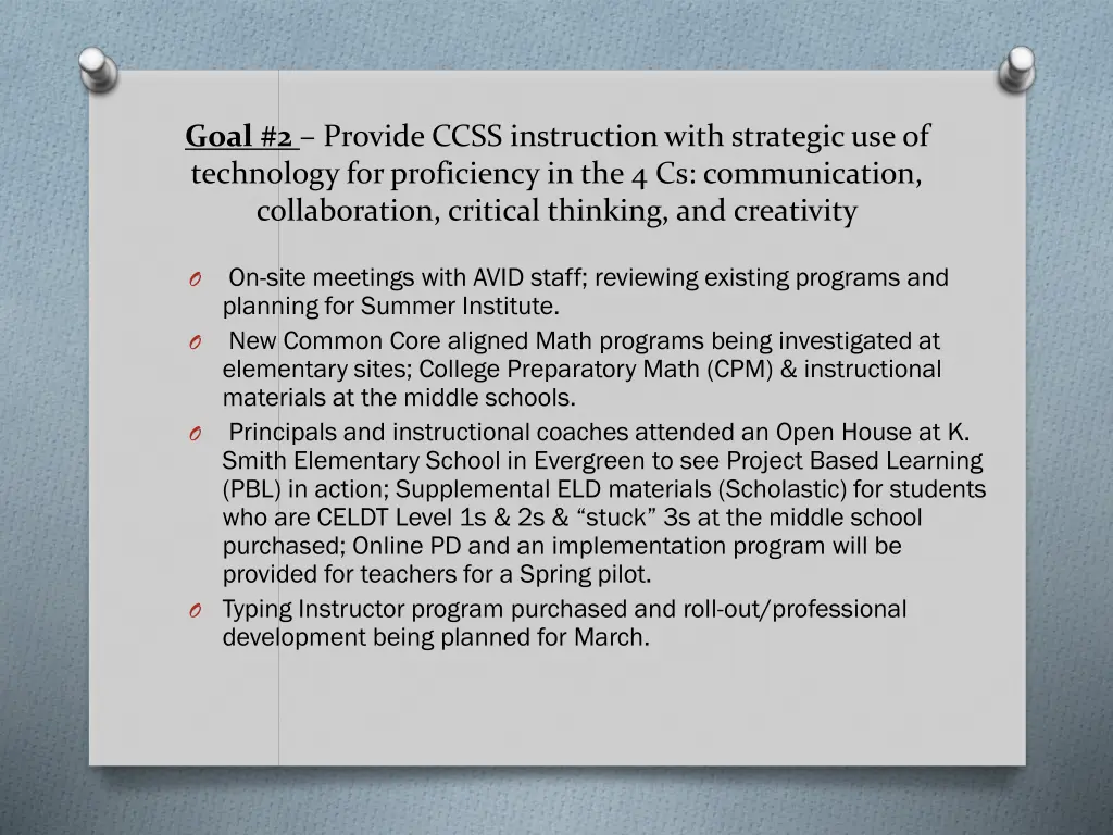 goal 2 provide ccss instruction with strategic 1