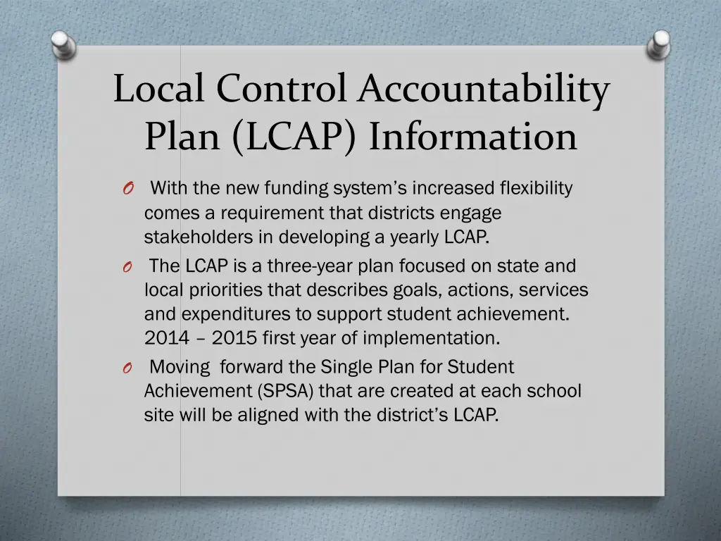 local control accountability plan lcap information