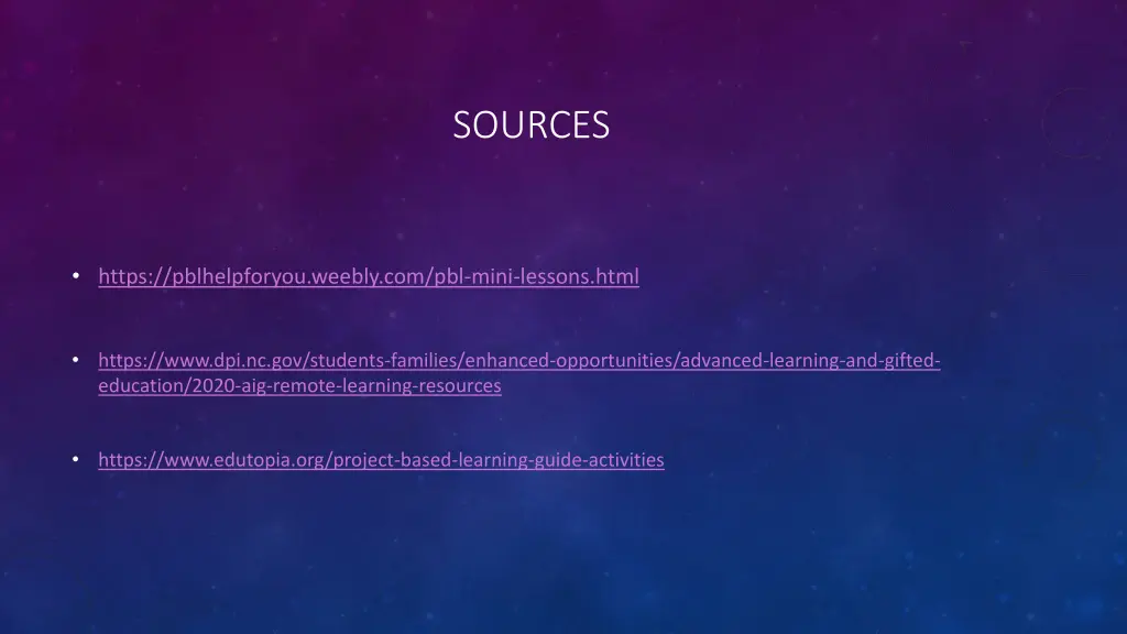 sources