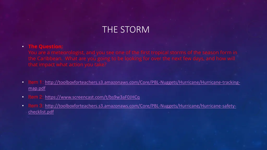 the storm
