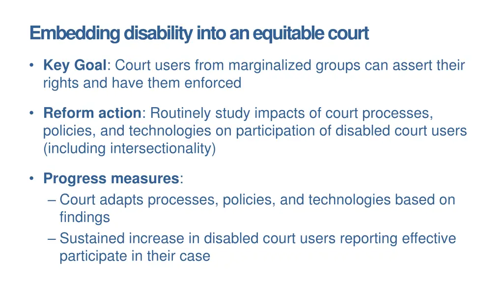 embedding disability into an equitable court 1