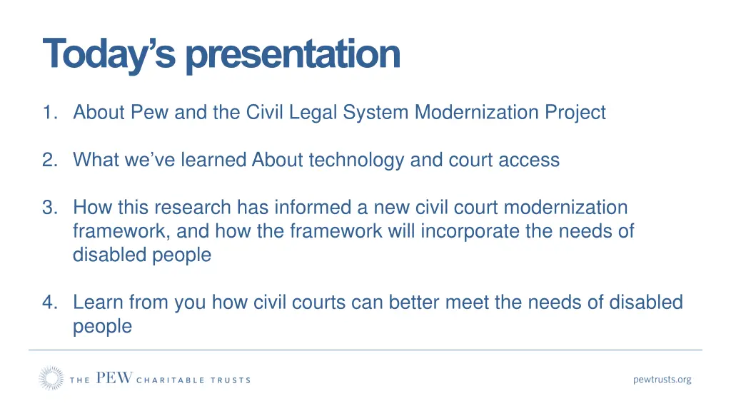 today s presentation