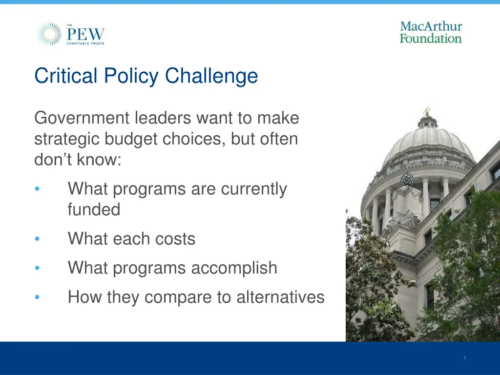 critical policy challenge