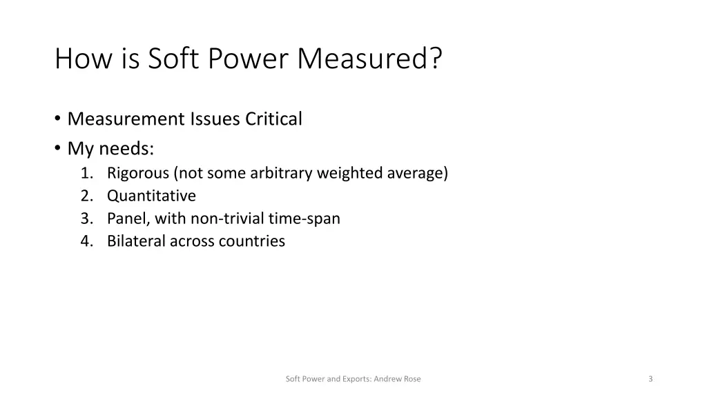 how is soft power measured