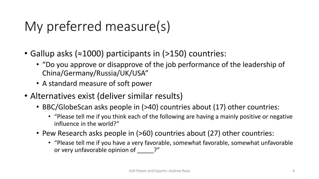 my preferred measure s