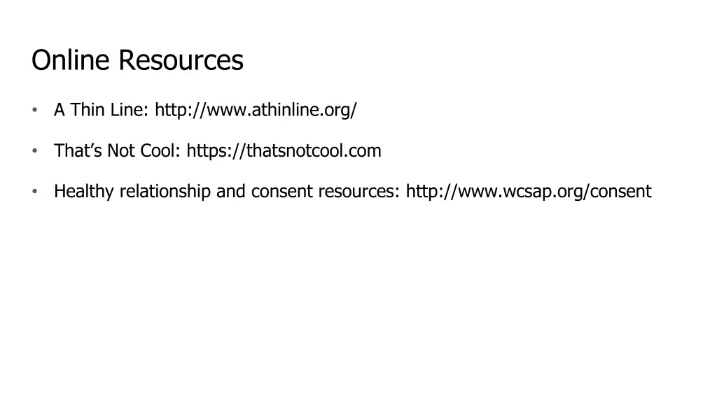 online resources
