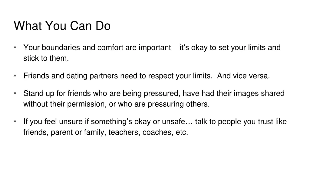what you can do