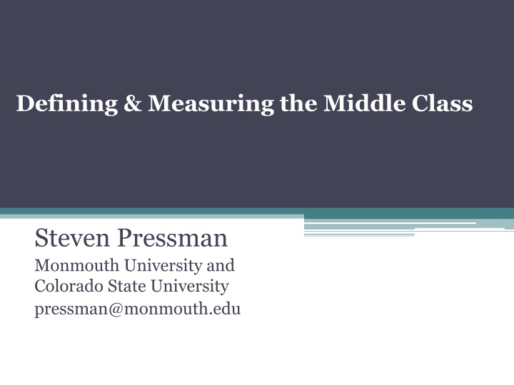 defining measuring the middle class