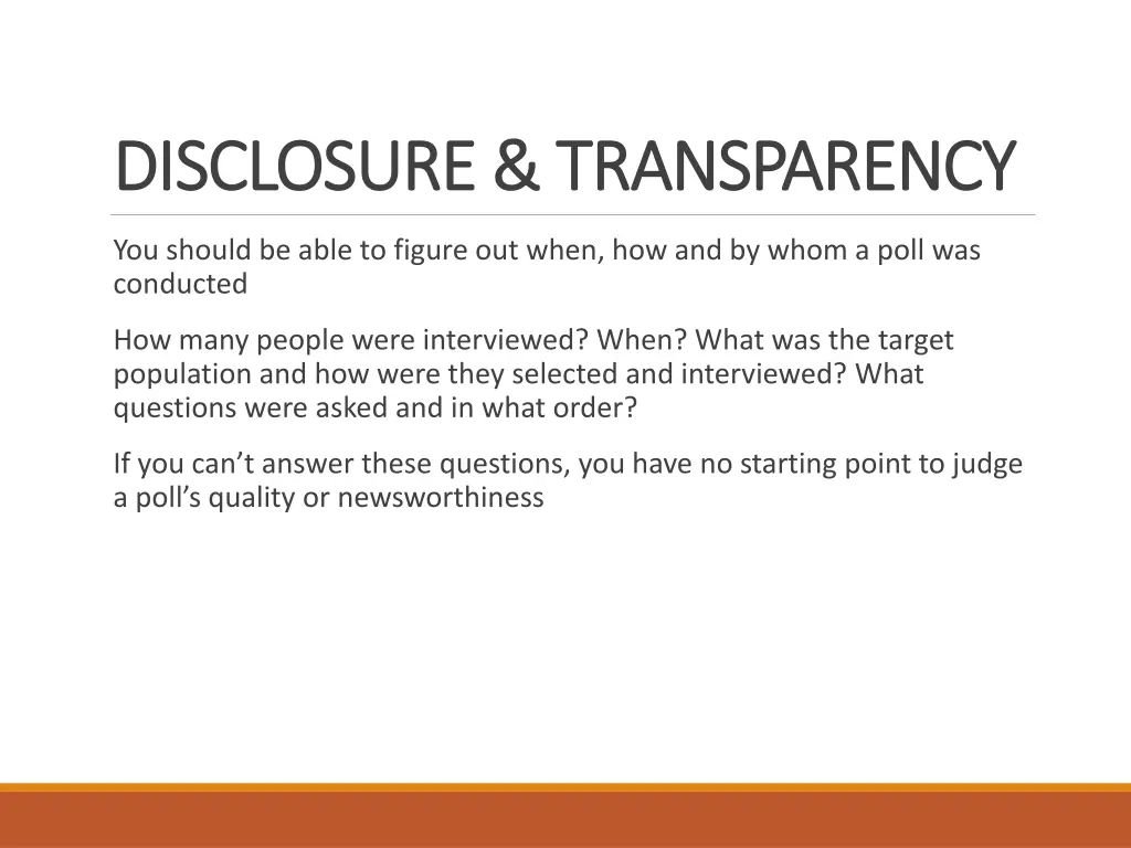 disclosure transparency disclosure transparency