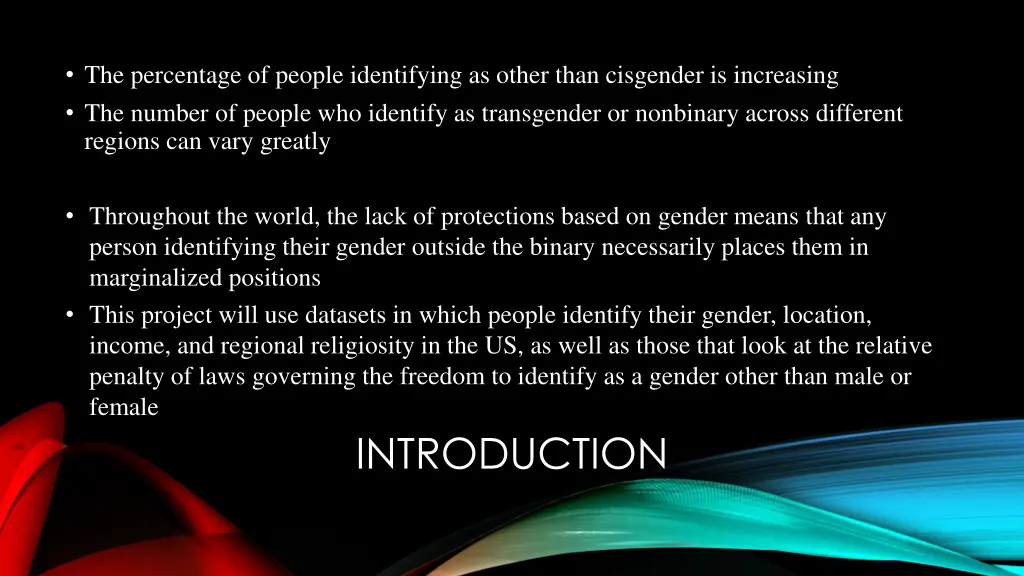 the percentage of people identifying as other