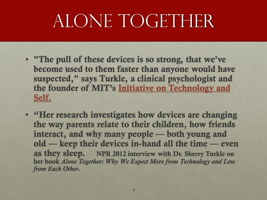 alone together