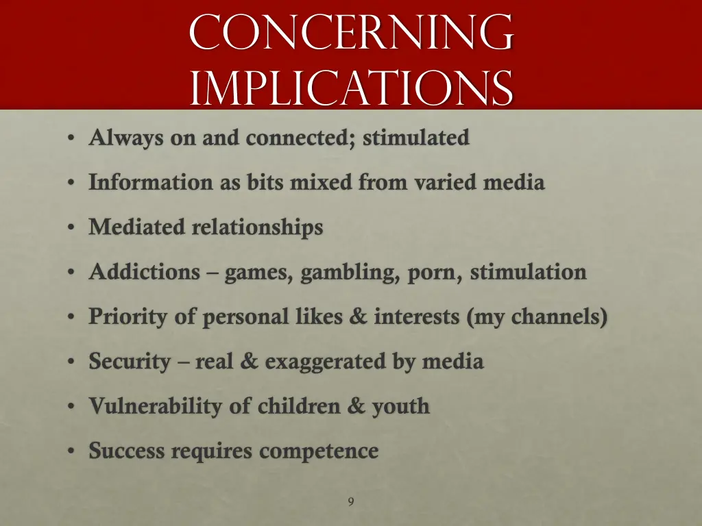 concerning implications always on and connected