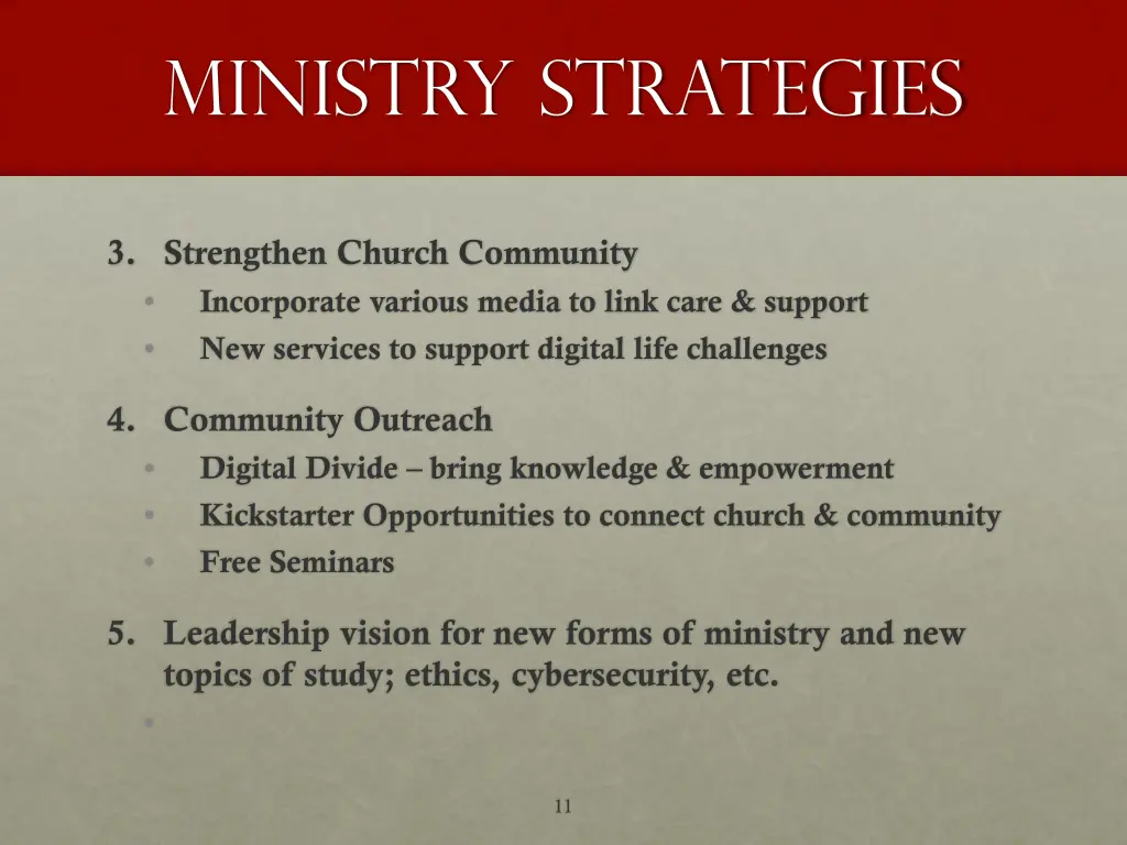 ministry strategies 1