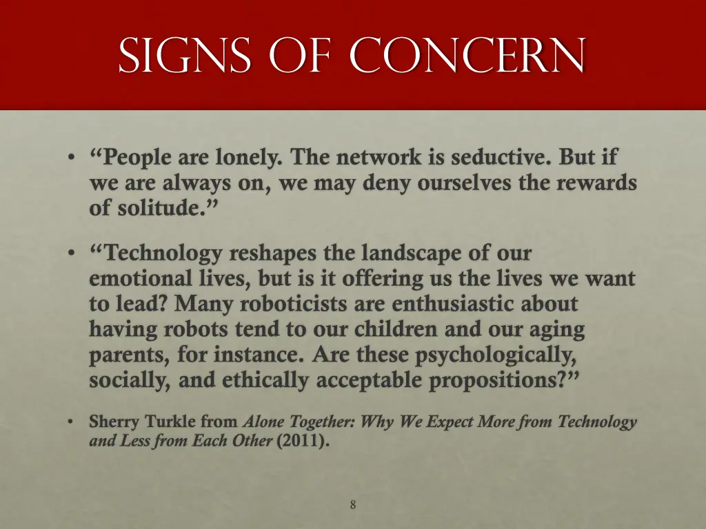 signs of concern