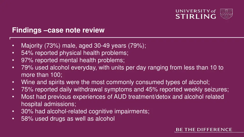findings case note review