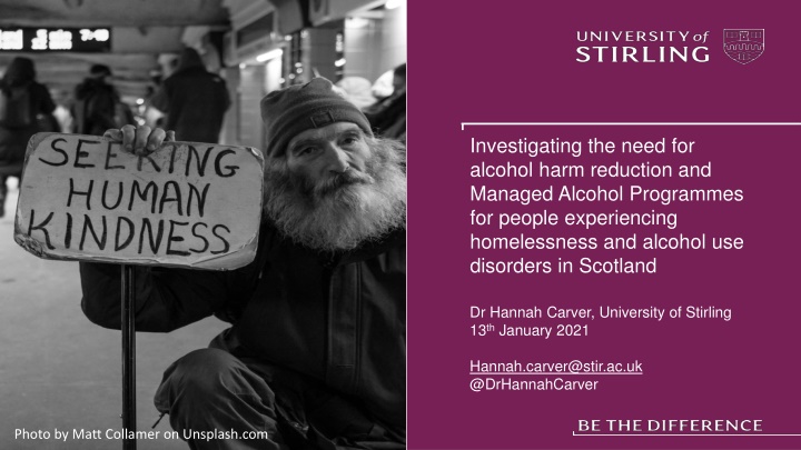 investigating the need for alcohol harm reduction