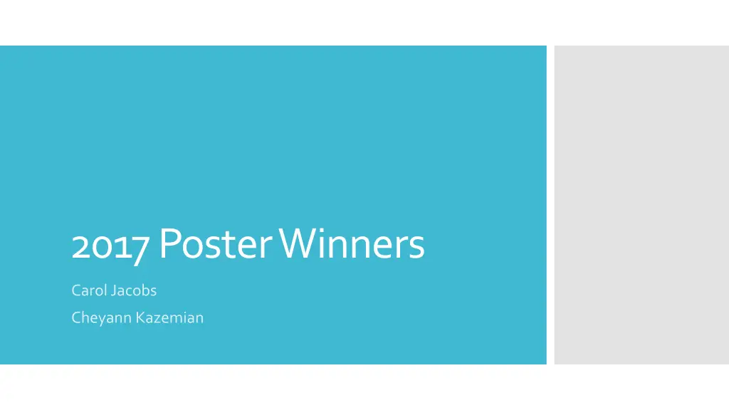 2017 poster winners