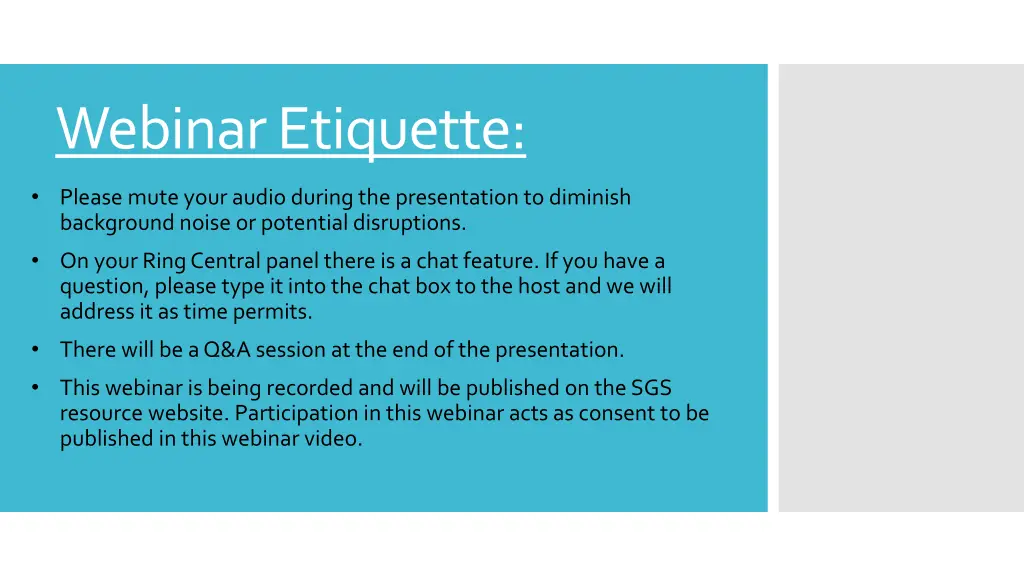 webinar etiquette
