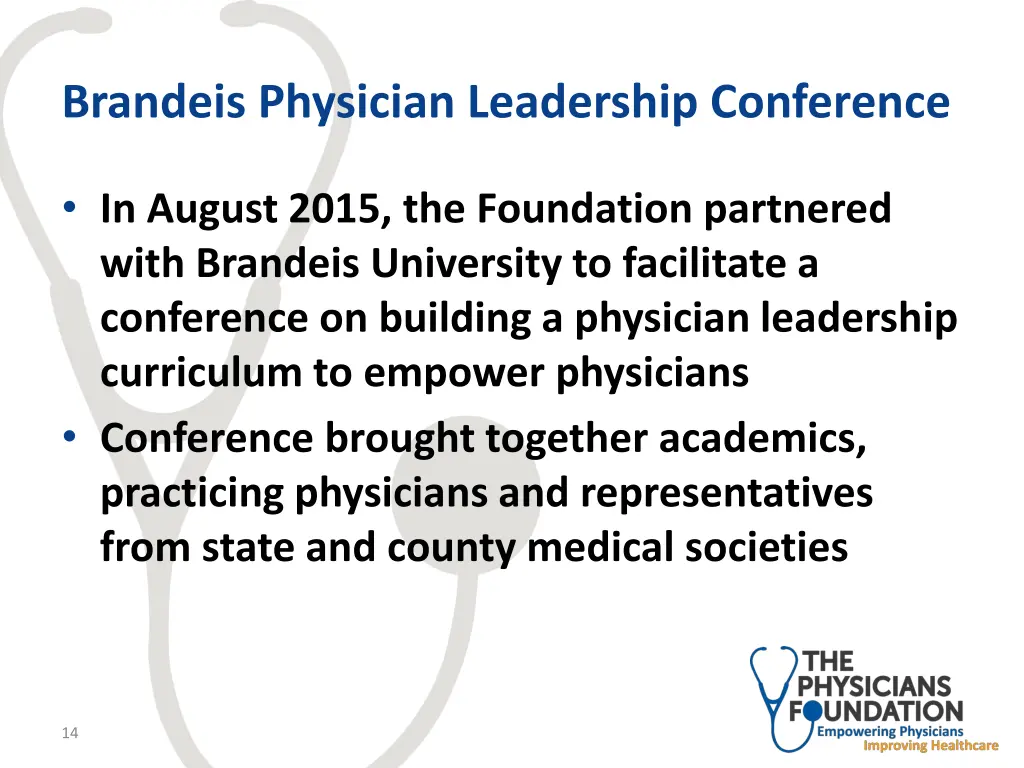 brandeis physician leadership conference