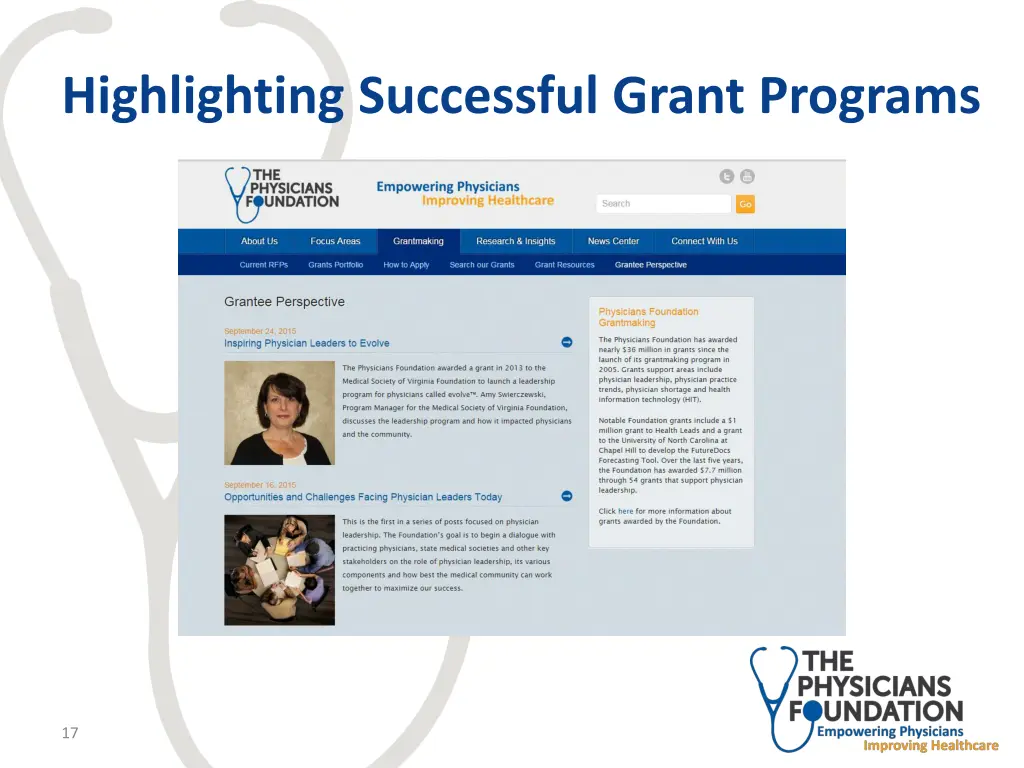 highlighting successful grant programs 1
