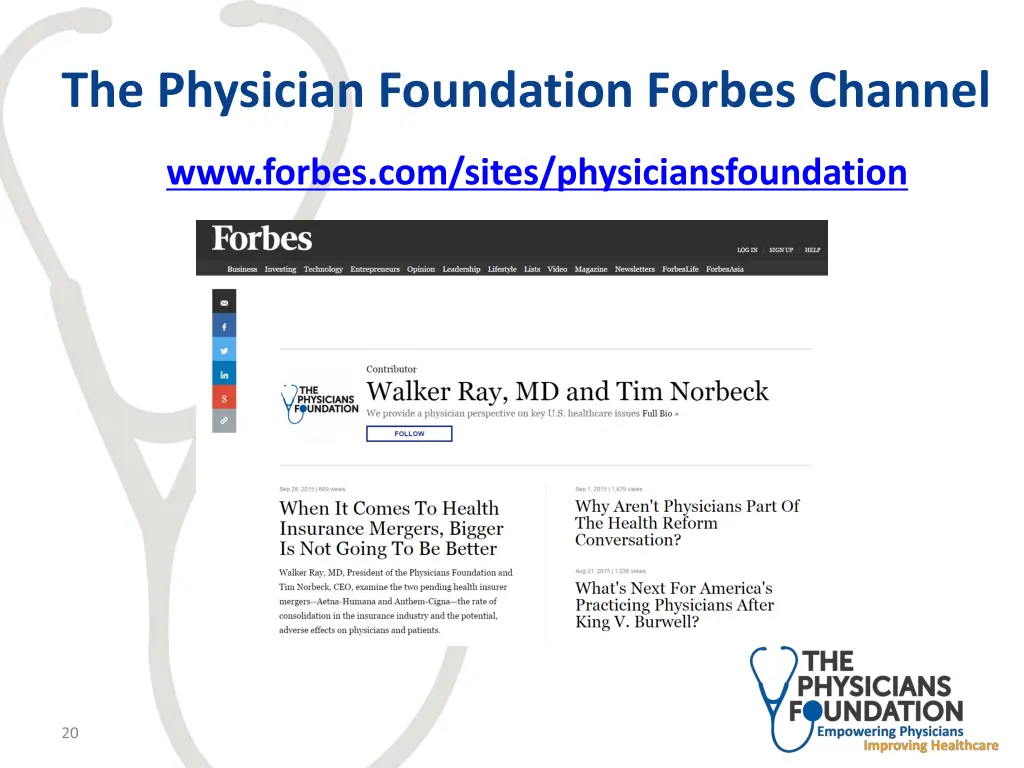 the physician foundation forbes channel
