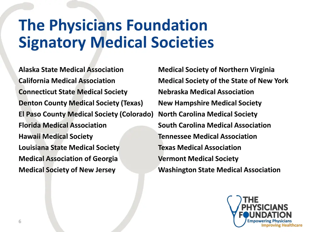 the physicians foundation signatory medical