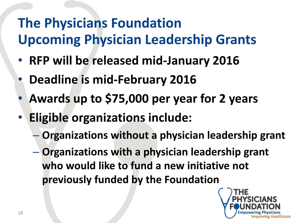 the physicians foundation upcoming physician