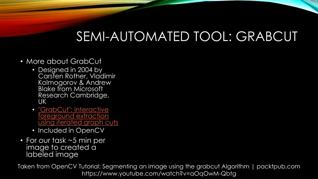 semi automated tool grabcut