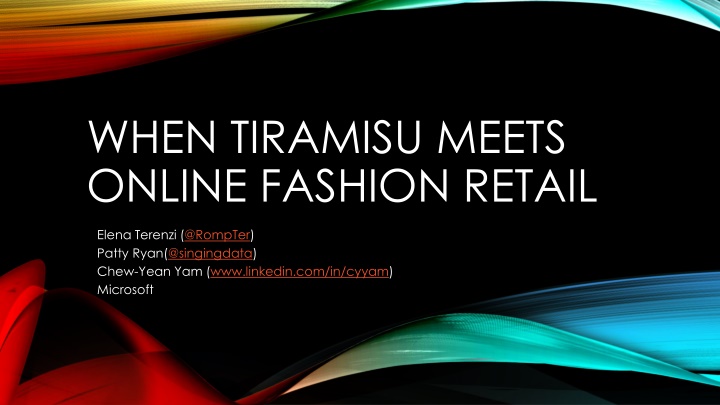 when tiramisu meets online fashion retail