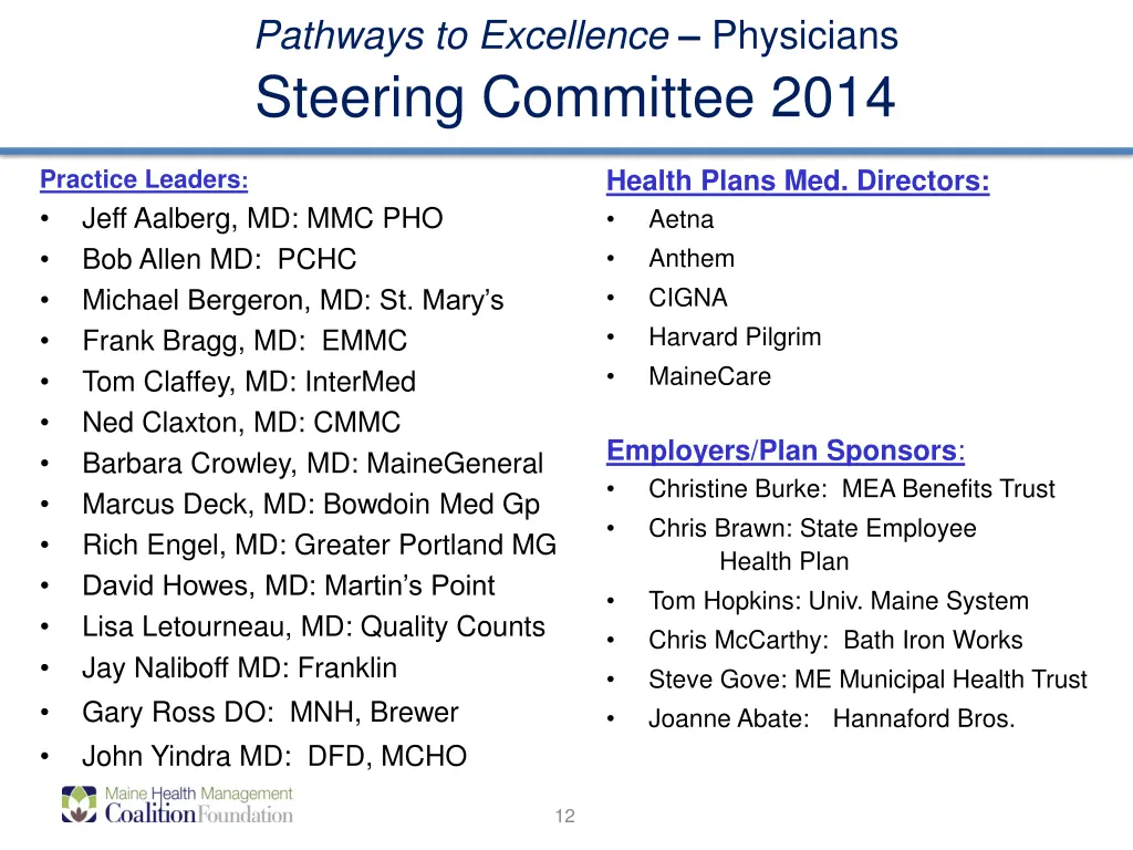 pathways to excellence physicians steering