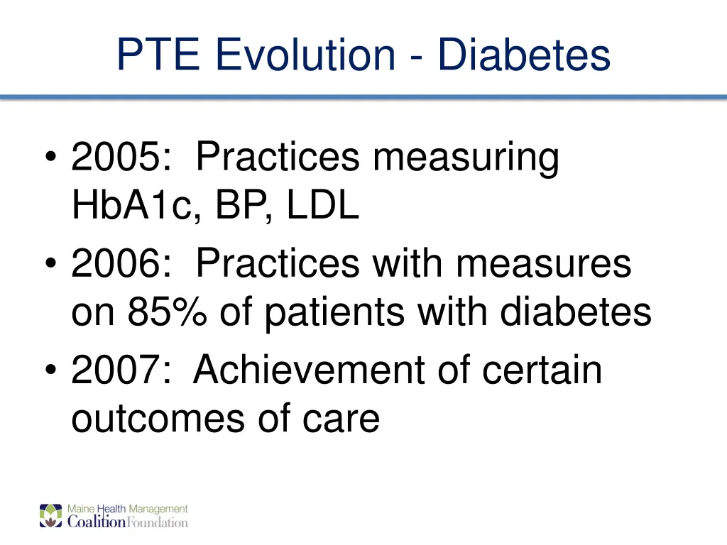 pte evolution diabetes
