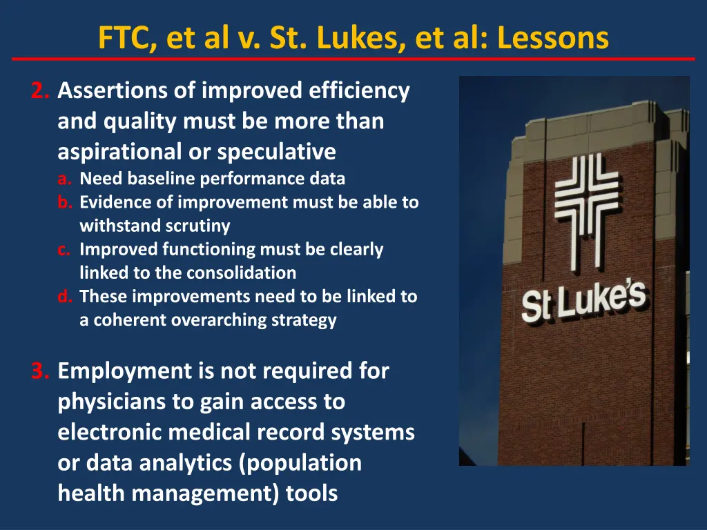 ftc et al v st lukes et al lessons 1