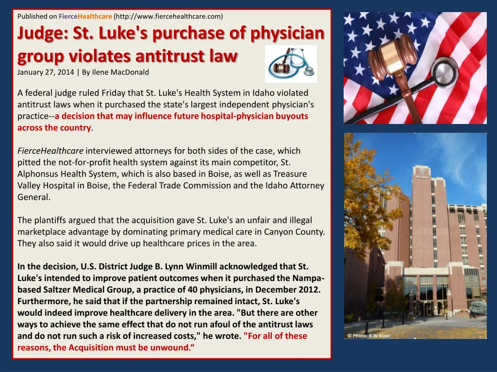 published on fiercehealthcare http