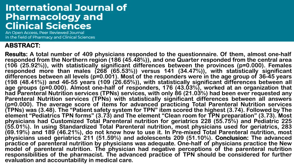 abstract abstract results results a total number