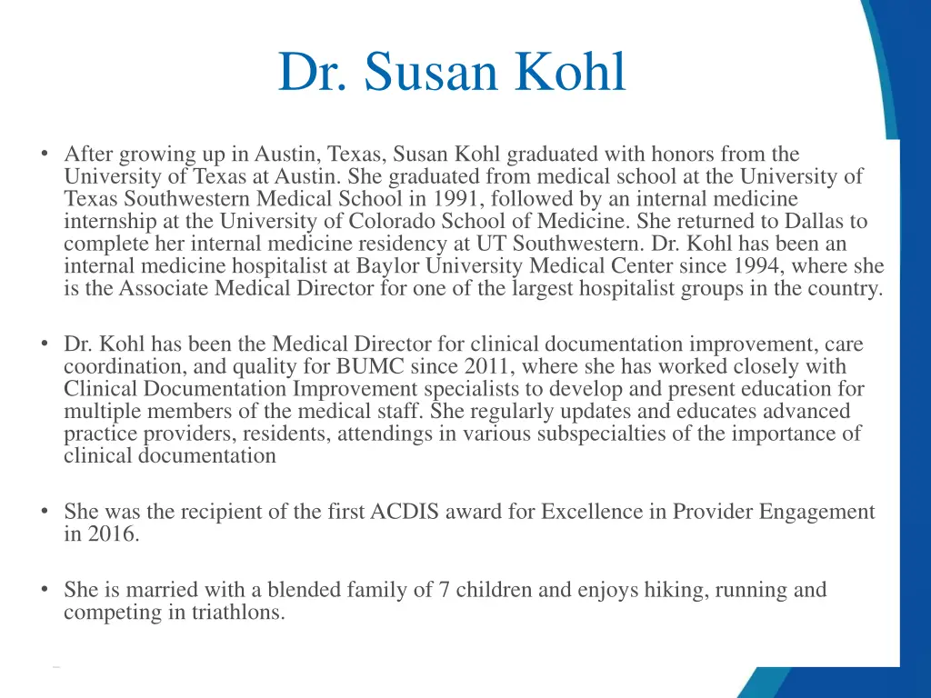 dr susan kohl